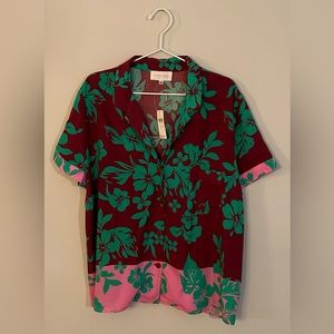 Anthropologie Corey Lynn Calter Hawaiian Button-Up Blouse NWT